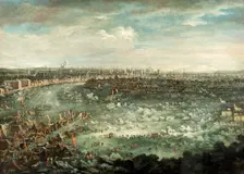 The Thames During the Great Frost of 1739 Artist: Jan Griffier II