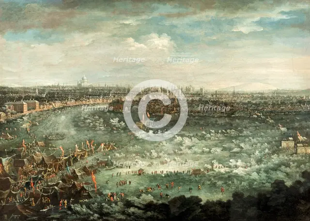 'The Thames During the Great Frost of 1739'. Artist: Jan Griffier II