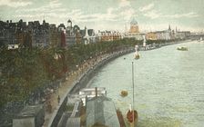 The Thames Embankment, London, c1915. Creator: Unknown