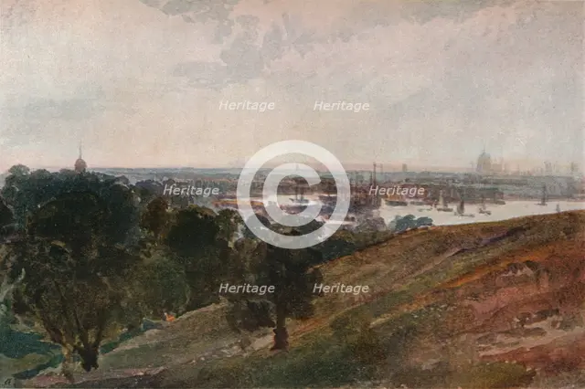 'The Thames from Greenwich Hill', c1820. Creator: Peter de Wint.