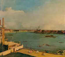 The Thames from Richmond House 1746. Artist: Canaletto