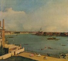 The Thames from Richmond House 1746. Artist: Canaletto