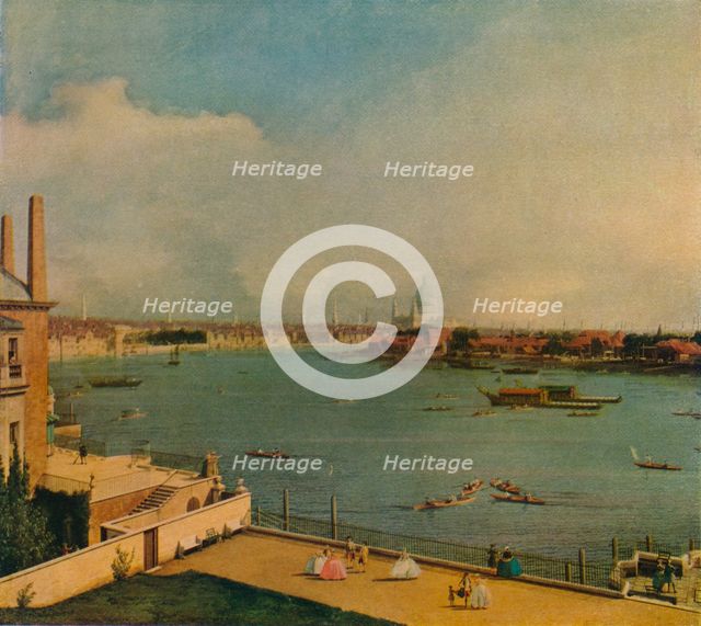 'The Thames from Richmond House', 1746. Artist: Canaletto.