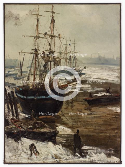 The Thames in Ice, 1860. Creator: James Abbott McNeill Whistler.