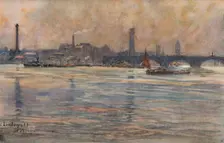 The Thames, London c1893. Artist: Frederic Houbron