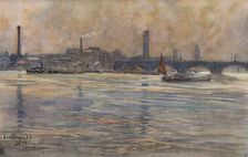 The Thames, London c1893. Artist: Frederic Houbron