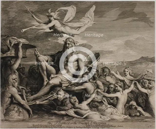 The Thames, or The Triumph of Navigation, 1791, published 1792. Creator: James Barry.