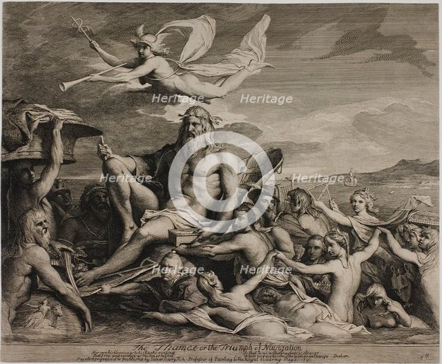 The Thames, or The Triumph of Navigation, 1791, published 1792. Creator: James Barry.