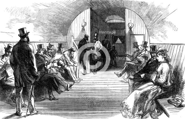 The Thames Subway at Tower-Hill: waiting-room, 1870. Creator: Unknown.