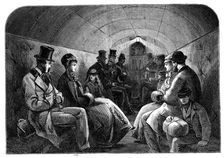 The Thames Subway at Tower-Hill: interior of carriage, 1870. Creator: Unknown