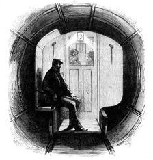 The Thames Subway at Tower-Hill: omnibus carriage, 1870. Creator: Unknown