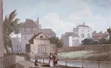 The Thatched House Inn and the New River, Islington, London, c1790. Artist: Paul Sandby