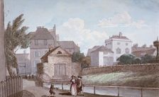 The Thatched House Inn and the New River, Islington, London, c1790. Artist: Paul Sandby