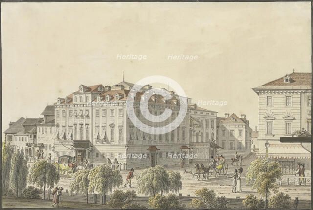 The Theater an der Wien, ca 1816. Creator: Alt, Jakob (1789-1872).
