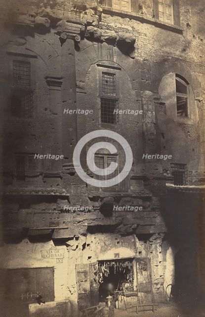The Theater of Marcellus, from the Piazza Montanara, by 1858. Creator: Robert MacPherson.