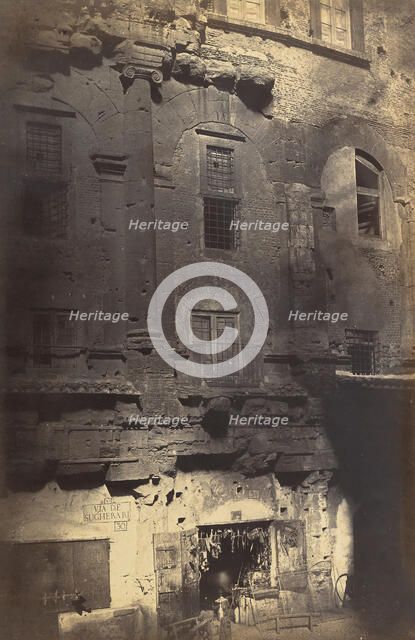 The Theater of Marcellus, from the Piazza Montanara, by 1858. Creator: Robert MacPherson.