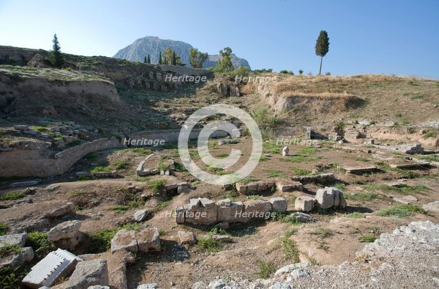 The theatre at Corinth, Greece. Creator: Samuel Magal.