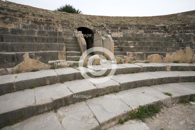 The theatre at Bulla Regia, Tunisia. Artist: Samuel Magal