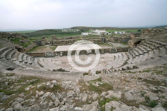 The theatre at Bulla Regia, Tunisia. Creator: Samuel Magal.