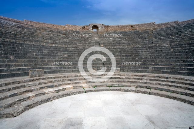 The theatre at Dougga (Thugga), Tunisia. Creator: Samuel Magal.