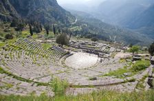 The theatre at Delphi, Greece. Creator: Samuel Magal