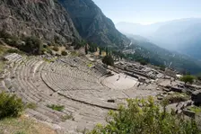The theatre at Delphi, Greece. Creator: Samuel Magal