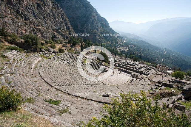 The theatre at Delphi, Greece. Creator: Samuel Magal.