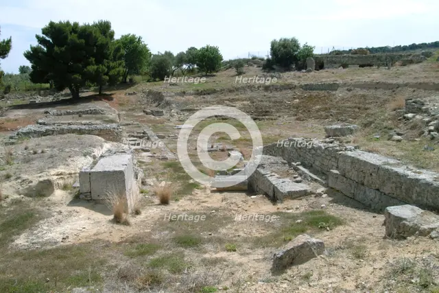 The theatre at Isthmia, Greece. Creator: Samuel Magal.