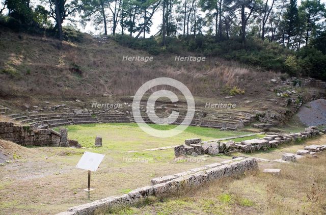 The theatre at Megalopolis, Greece. Creator: Samuel Magal.