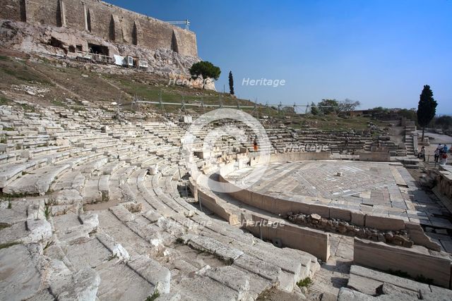 The Theatre of Dionysus, The Acropolis, Athens, Greece. Creator: Samuel Magal.