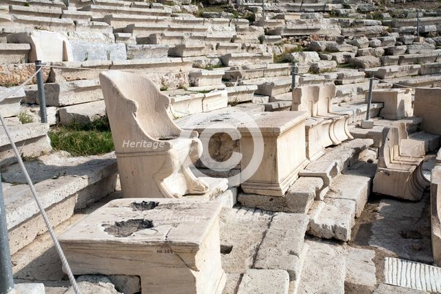 The Theatre of Dionysus, The Acropolis, Athens, Greece. Creator: Samuel Magal.