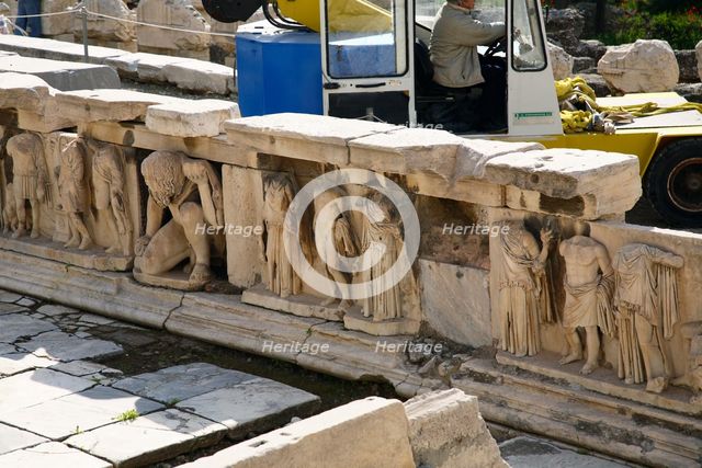 The Theatre of Dionysus, The Acropolis, Athens, Greece. Creator: Samuel Magal.