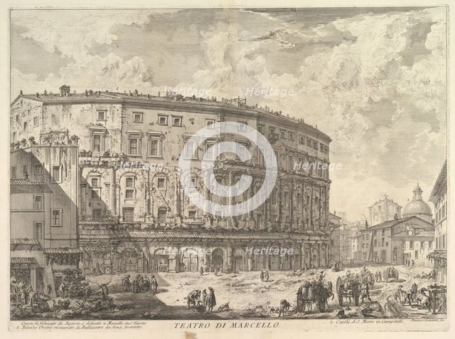 The Theatre of Marcellus (Teatro di Marcello), ca. 1757. Creator: Giovanni Battista Piranesi.