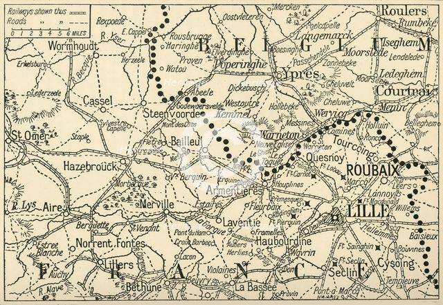 'The Theatre of War in Flanders', 1914, (c1920).  Creator: Unknown.