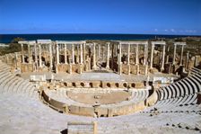 The theatre, Leptis Magna, Libya. Creator: Vivienne Sharp