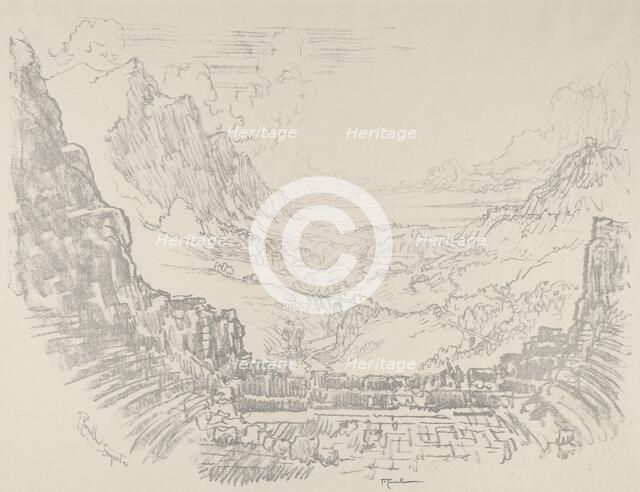 The Theatre, Segesta, 1913. Creator: Joseph Pennell.