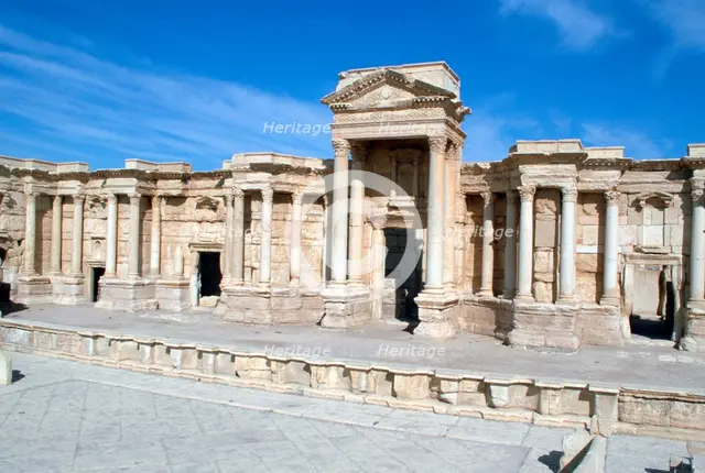 The theatre, Palmyra, Syria.  Creator: Vivienne Sharp.