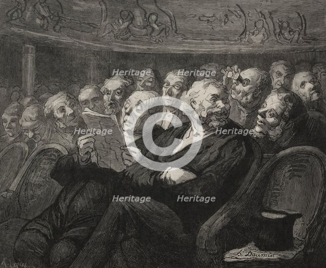 The Theatre: The Orchestra Pit. Creator: Honoré Daumier (French, 1808-1879).