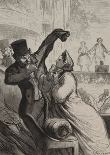 The Theatre: The Last Scene. Creator: Honoré Daumier (French, 1808-1879)