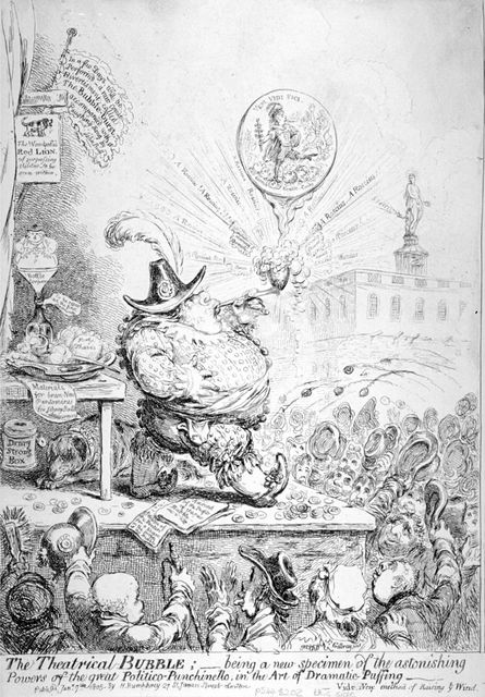 'The Theatrical Bubble...', 1851. Artist: Anon