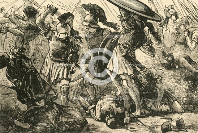 'The Thebans and Macedonians at Chaeronea', 1890.   Creator: Unknown.
