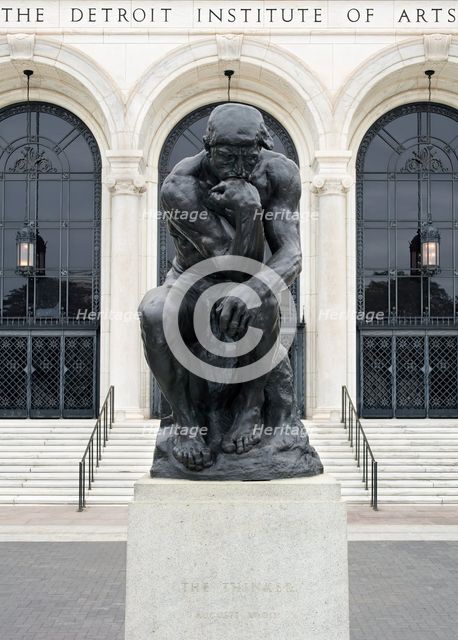 The Thinker, modelled and cast in 1903. Creators: Auguste Rodin, Alexis Rudier Foundry.