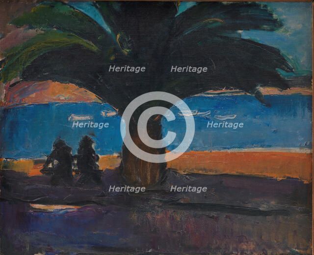 The Thick Palm. View from Villefranche, 1915. Creator: Jens Adolf Emil Jerichau.