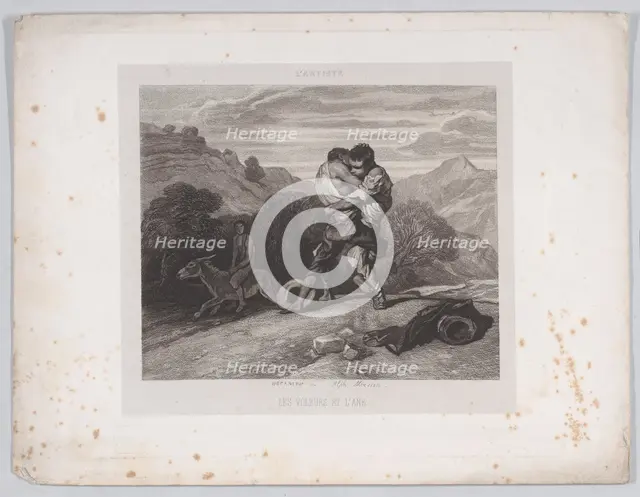 The Thieves and the Donkey, ca. 1849. Creator: Alphonse Charles Masson.