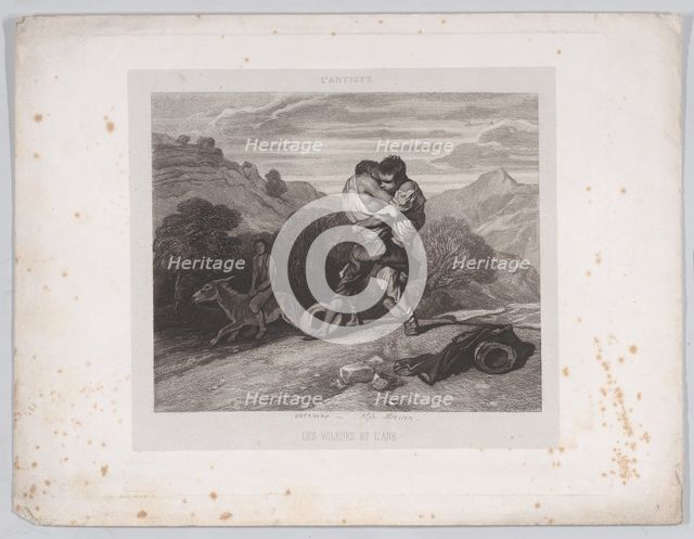 The Thieves and the Donkey, ca. 1849. Creator: Alphonse Charles Masson.