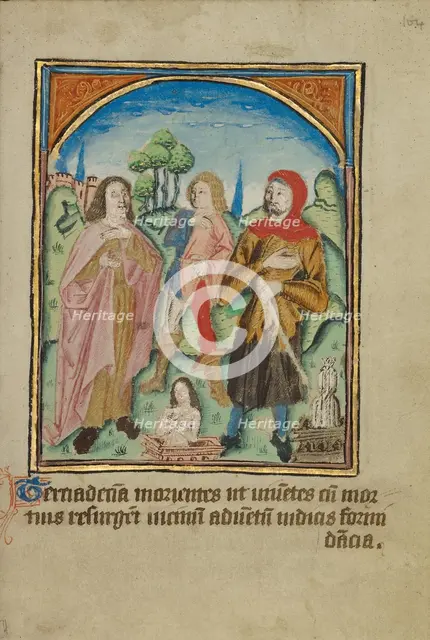 The Thirteenth Sign before the Day of Judgment; Illustrated Vita Christi..., about 1480-1490. Creator: Unknown.