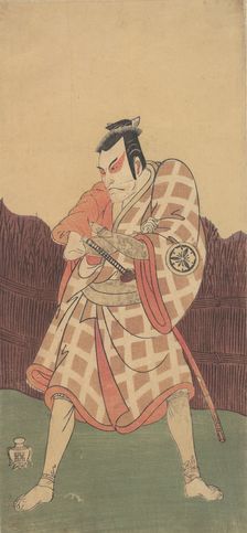 The Third Matsumoto Koshiro in the Role of Matsuomaru in "Sugawara", summer, 1768. Creator: Shunsho