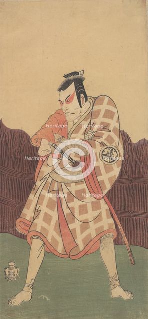 The Third Matsumoto Koshiro in the Role of Matsuomaru in "Sugawara", summer, 1768. Creator: Shunsho.