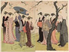 The Third Month (Sangatsu), from the series "Twelve Months in the South (Minami juni ko)", c. 1784. Creator: Torii Kiyonaga