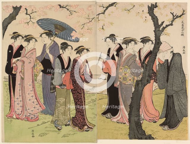 The Third Month (Sangatsu), from the series "Twelve Months in the South (Minami juni ko)", c. 1784. Creator: Torii Kiyonaga.